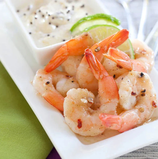 Marsala Shrimp with Yogurt-Chutney Sauce